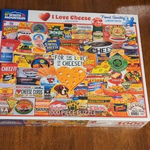 White Mountain I Love Cheese Puzzle - Vibrant Collage